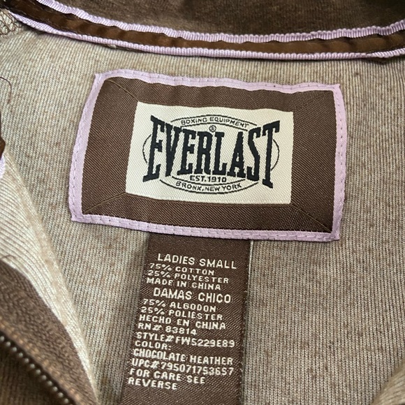 Everlast Women’s Velvet Zip Up Sweatshirts‎ Size Small - Picture 6 of 9